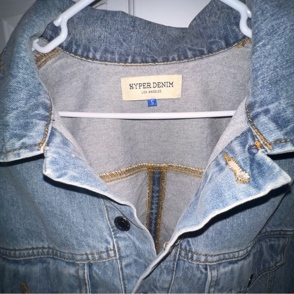 EUC*** Flame Blue Denim Jacket / Men’s Size Small - Picture 6 of 10